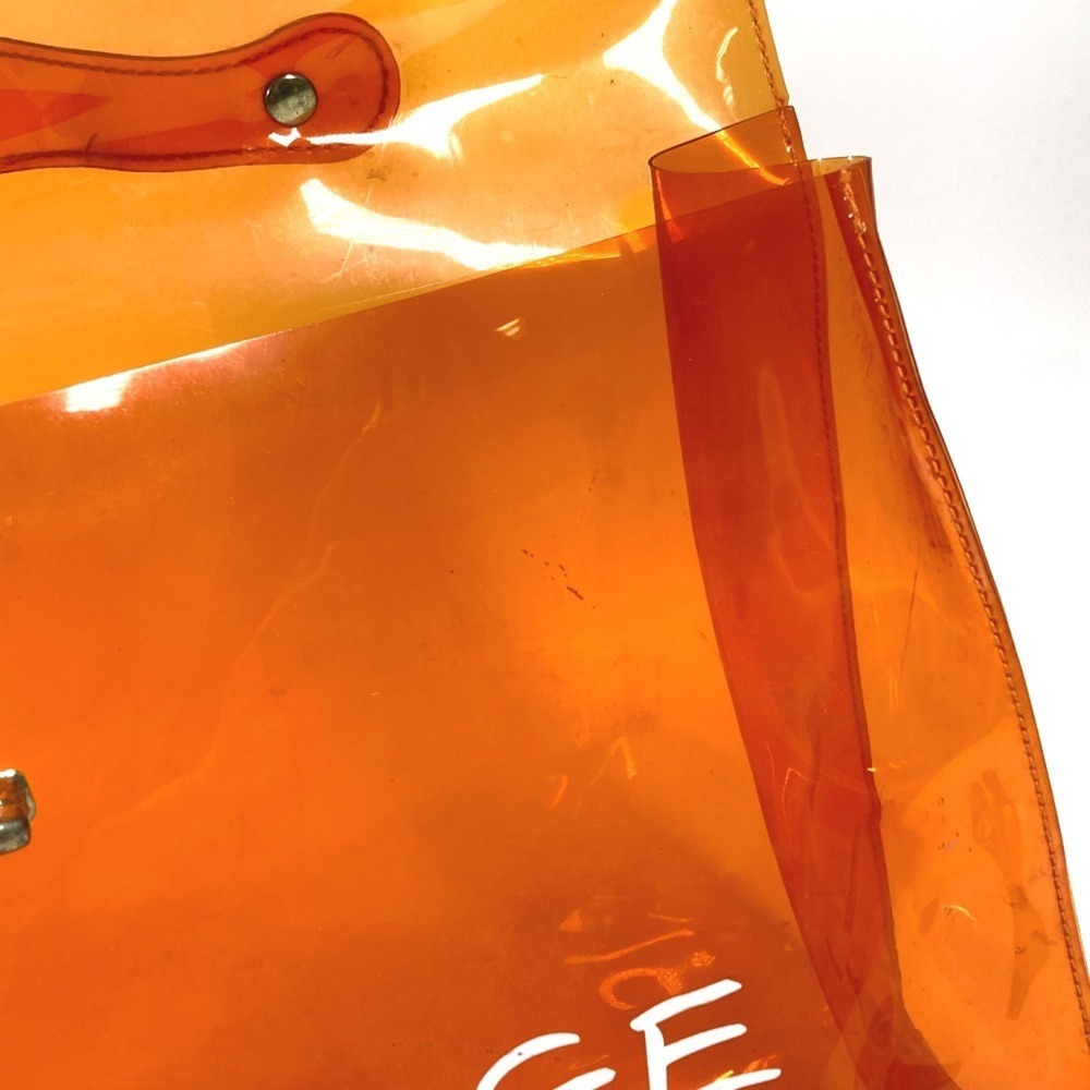 HERMES Vinyl Kelly Bag, Tote Handbag, Vinyl, Women's, Orange - Picture 3 of 16